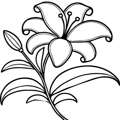 Belle fleur à colorier